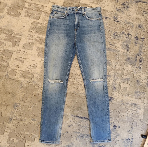 Rag & Bone Nina Tulsa Highrise Skinny Medium Wash Jeans size 29 stretch - Picture 6 of 16